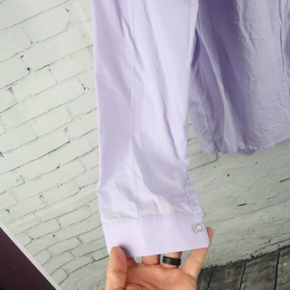 DAZY LIGHT PURPLE LONG SLEEVE BUTTON DOWN COLLARED COTTON SHIRT SIZE MEDIUM - Picture 5 of 6